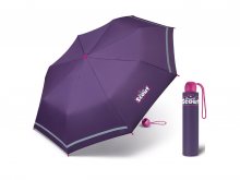 Scout DARK LILAC dívčí skládací deštník s reflexním proužkem - Fialová