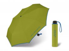 United Colors of Benetton Super Mini Pepper Stem - zelený deštník s modrým lemem - Zelená