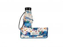 Cachemir Floral skládací dámský květinový mini deštník - Modrá