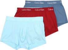 Calvin Klein Underwear Boxerky červená / azurová / bílá / kouřově modrá