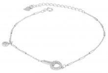 JVD Stříbrný náramek zdobený zirkony SVLB0077XD5BI18