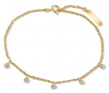 JVD Pozlacený náramek se zirkony SVLB0363XH2GO17