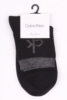 Calvin Klein černé kotníkové ponožky Modern Crystal Black  - 37-41