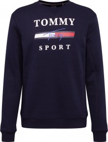 Tommy Sport Sportovní mikina námořnická modř / bílá / červená