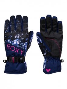 Roxy JETTY MEDIEVAL BLUE SPARKLES zimní prstové rukavice - černá