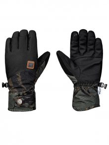 Roxy VERMONT FOUR LEAF CLOVER SWELL FLOWERS zimní prstové rukavice - černá