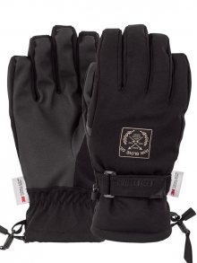 POW XG MID black pánské zimní prstové rukavice - černá