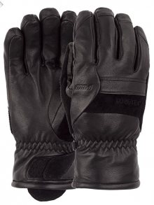 POW Stealth GTX +WARM black pánské zimní prstové rukavice - černá