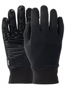 POW Poly Pro TT Liner black pánské zimní prstové rukavice - černá