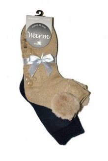 WiK Warm Sox art.37706 ABS A\'2 Dámské ponožky 35-38 béžová-tmavě modrá