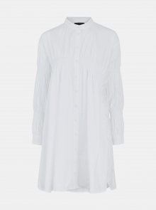 Bílé volné košilové šaty Pieces