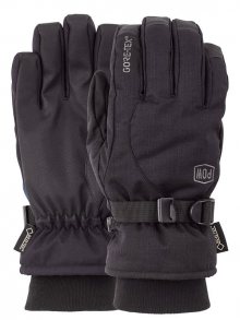 POW Trench GTX black pánské zimní prstové rukavice - černá