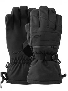 POW Wayback GTX Long Glo black pánské zimní prstové rukavice - černá