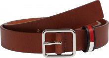 Tommy Jeans Opasek \'FLAG INLAY 3.0\' hnědá
