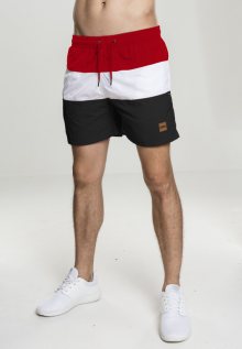 Urban Classics Color Block Swimshorts blk/firered/wht - S
