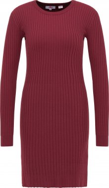 MYMO Úpletové šaty karmínově červené