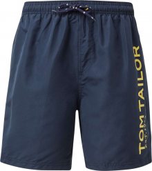 TOM TAILOR Plavecké šortky námořnická modř / světle žlutá