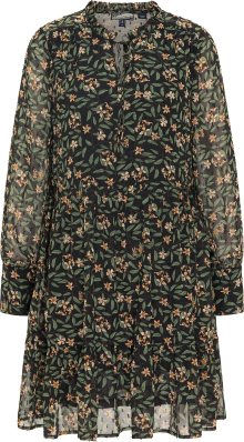 DreiMaster Vintage Košilové šaty tělová / režná / světle zelená / černá