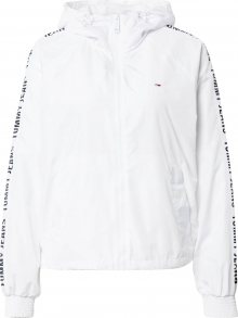 Tommy Jeans Přechodná bunda bílá / černá