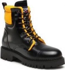 Turistická obuv Tommy Jeans Fashion Pop Color Boot EN0EN01144 Černá