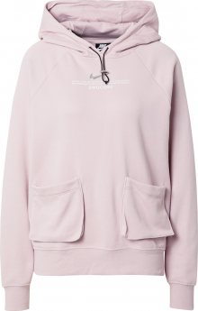 Nike Sportswear Mikina bílá / pastelově růžová / stříbrná