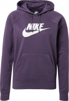 Nike Sportswear Mikina bílá / tmavě fialová