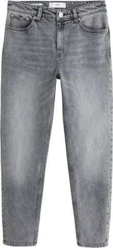 MANGO Džíny šedá