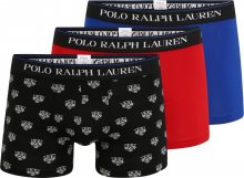 Polo Ralph Lauren Boxerky modrá / světle červená / černá / bílá