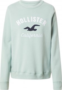 HOLLISTER Mikina bílá / světle zelená / modrá
