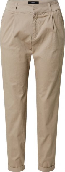VERO MODA Kalhoty se sklady v pase \'Eva\' světle hnědá