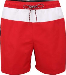 Tommy Hilfiger Underwear Plavecké šortky červená / bílá / noční modrá