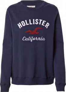 HOLLISTER Mikina námořnická modř / bílá / červená