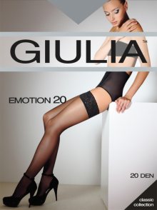 Samodržící punčochy EMOTION 20 - GIULIA černá 1/2-XS/S