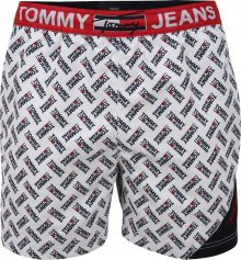 Tommy Hilfiger Underwear Plavecké šortky bílá / tmavě modrá / ohnivá červená