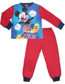 červené chlapecké pyžamo mickey mouse