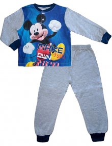 šedé chlapecké pyžamo mickey mouse