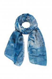 Desigual modrý šátek Foul Art Picture