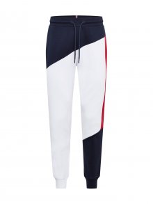 Tommy Sport Sportovní kalhoty tmavě modrá / bílá / červená
