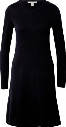 EDC BY ESPRIT Úpletové šaty černá
