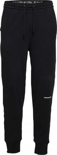 Calvin Klein Jeans Kalhoty černá / bílá