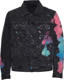 DIESEL Přechodná bunda černá / mix barev / modrá / pink