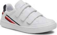 Sneakersy TOMMY HILFIGER Low Cut Velcro Sneaker T3B4-31084-0621 S Bílá