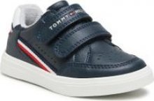Sneakersy TOMMY HILFIGER Low Cut Velcro Sneaker T1B4-31073-0621X007 S Tmavomodrá