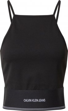 Calvin Klein Jeans Top \'Milano\' černá / bílá