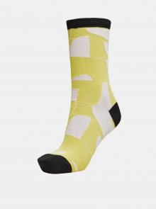 Žluté vzorované ponožky Selected Femme Vida