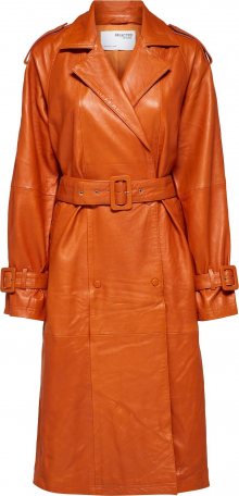 SELECTED FEMME Přechodný kabát tmavě oranžová