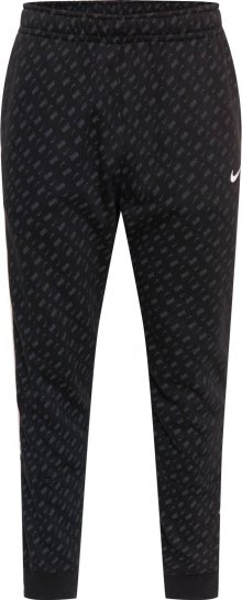 Nike Sportswear Kalhoty černá / bílá