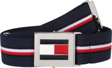 TOMMY HILFIGER Opasek námořnická modř / bílá / ohnivá červená