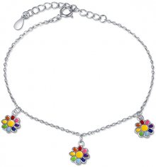 JVD Stříbrný náramek s barevnými přívěsky SVLB0391SH2BA16