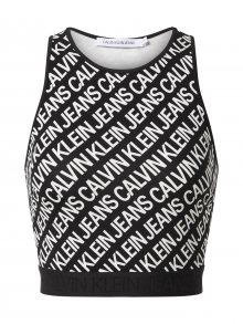 Calvin Klein Jeans Top \'Milano\' černá / bílá